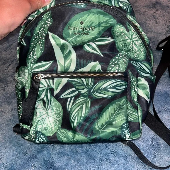 kate spade | Bags | Kate Spade Tropical Leaf Print Backpack  display picture 1
